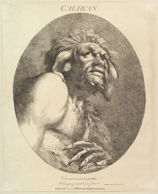 Caliban, from "Twelve Characters from Shakespeare" Wall Art by John Hamilton Mortimer - High-Resolution Digital Print
