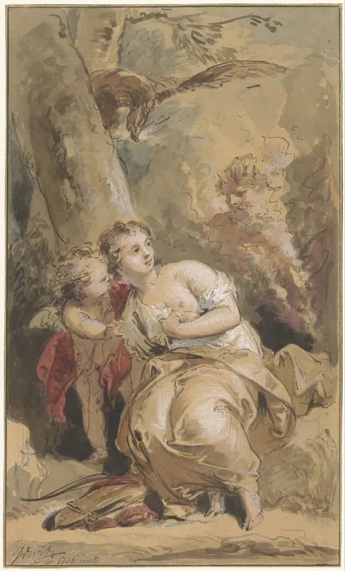 Callisto, Amor en Jupiter met de adelaar Wall Art by Unknown - High-Resolution Digital Print