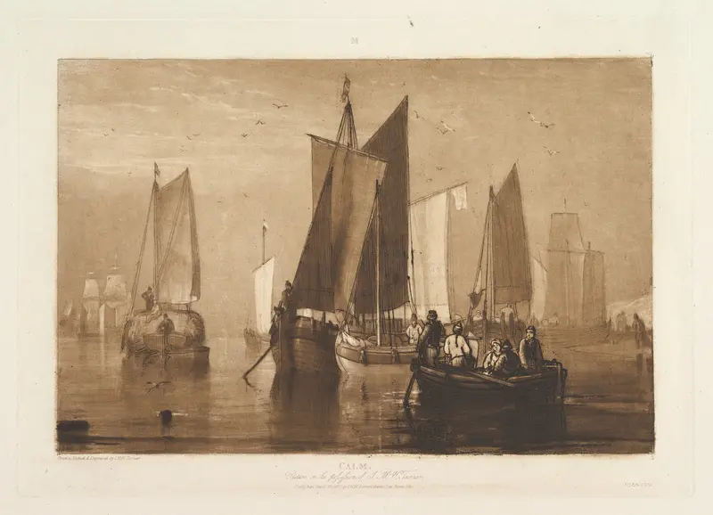 Calm, part IX, plate 44 from "Liber Studiorum" Wall Art by Joseph Mallord William Turner - High-Resolution Digital Print