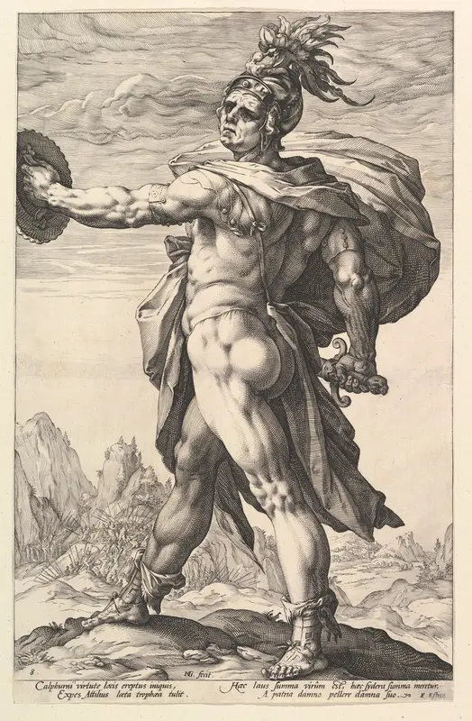 Calphurnius, from "The Roman Heroes" Wall Art by Hendrick Goltzius - High-Resolution Digital Print