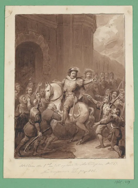 Calvinistisch oproer in Antwerpen bedwongen Wall Art by Johann Wilhelm Kaiser (I) - High-Resolution Digital Print
