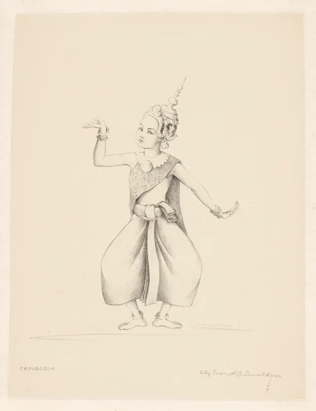 Cambodjaanse danseres Wall Art by Unknown - High-Resolution Digital Print