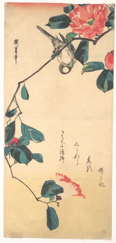 Camellia and Bullfinch