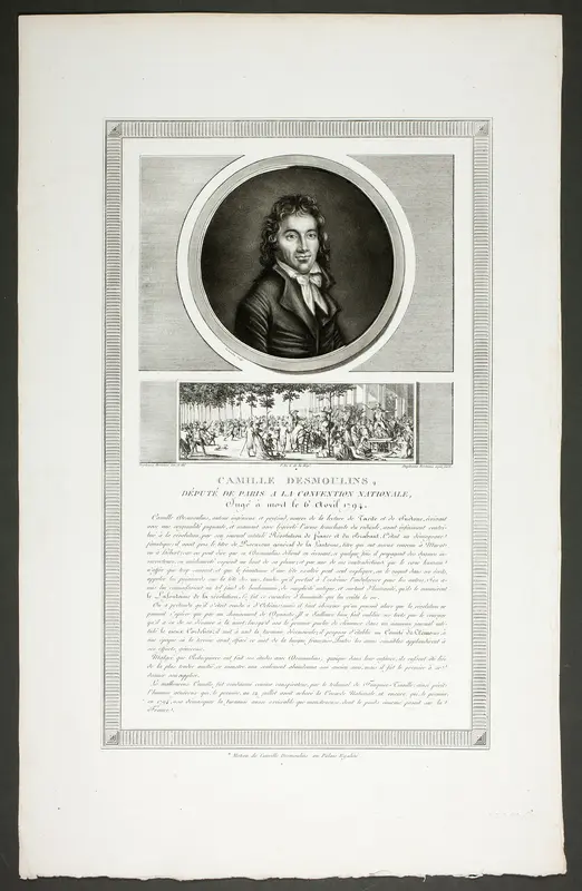 Camille Desmoulins, Parisian Deputy to the National Convention, from the series Tableaux historiques de la révolution française Wall Art by Levachez, père et fils - High-Resolution Digital Print