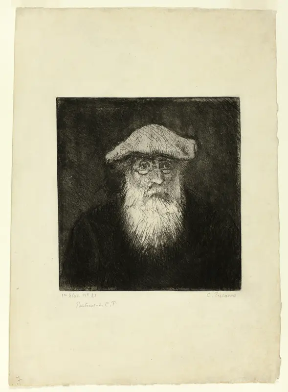 Camille Pissarro, A Self-Portrait Wall Art by Camille Pissarro - High-Resolution Digital Print