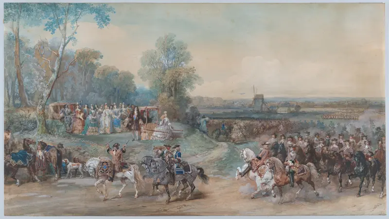 Camp de Compiègne, 1698 Wall Art by Eugène-Louis Lami - High-Resolution Digital Print