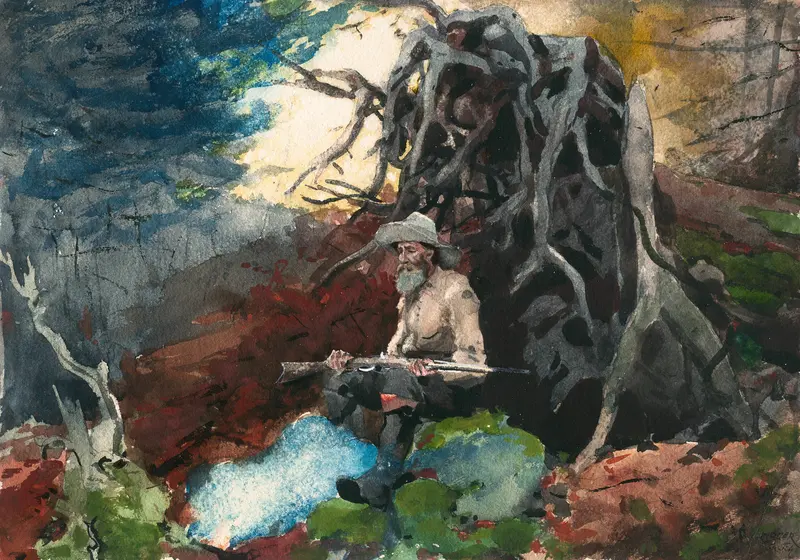 Campfire, Adirondacks Wall Art by Winslow Homer - High-Resolution Digital Print