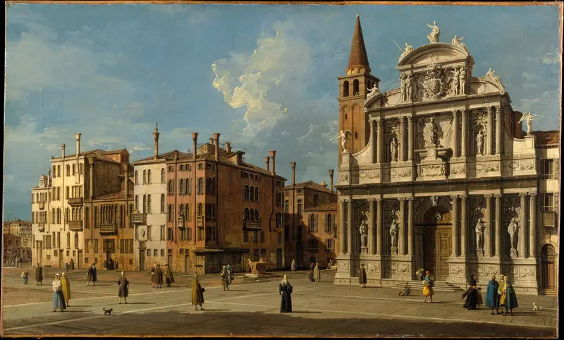 Campo Santa Maria Zobenigo, Venice Wall Art by Canaletto (Giovanni Antonio Canal) - High-Resolution Digital Print