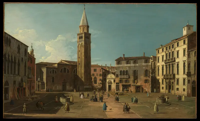 Campo Sant'Angelo, Venice Wall Art by Canaletto (Giovanni Antonio Canal) - High-Resolution Digital Print