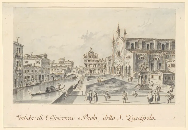 Campo Santi Giovanni e Paolo, Looking Toward the Scuola di San Marco Wall Art by Giacomo Guardi - High-Resolution Digital Print