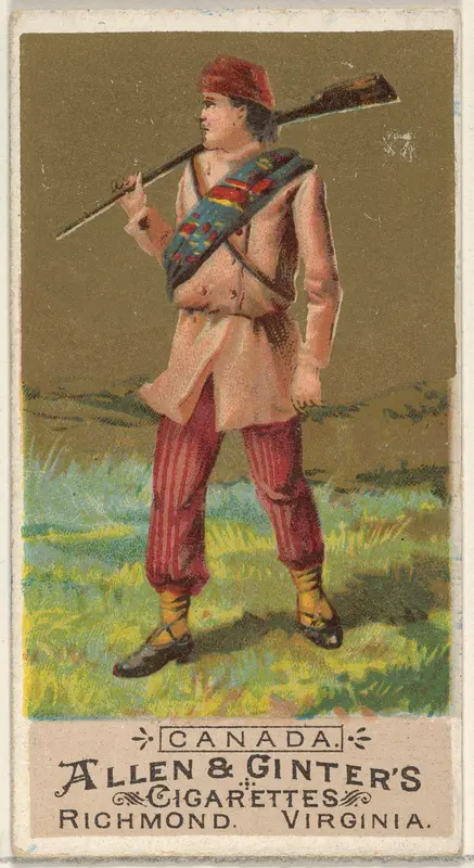 Canada, from the Natives in Costume series (N16) for Allen & Ginter Cigarettes Brands Wall Art by Allen & Ginter - High-Resolution Digital Print