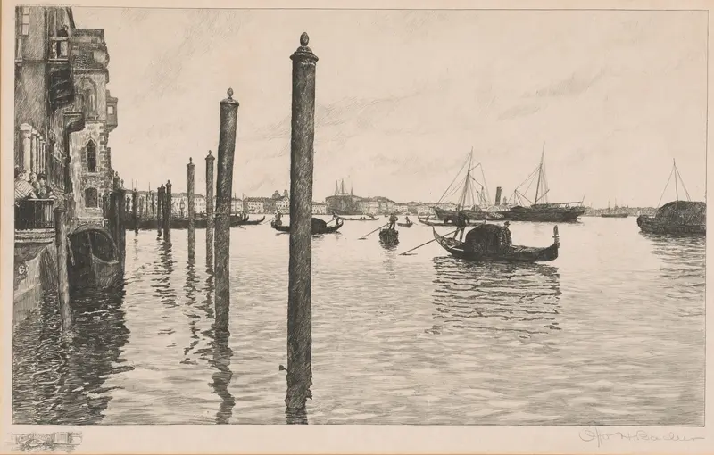 Canal Grande, Venice Wall Art by Otto Henry Bacher - High-Resolution Digital Print
