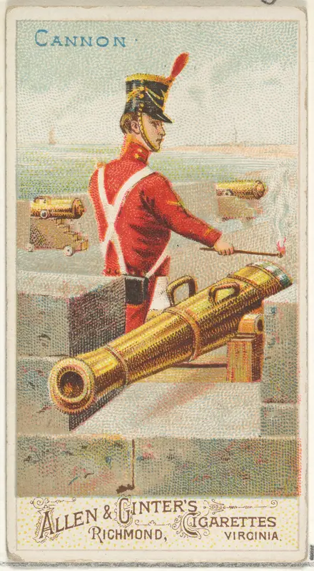 Cannon, from the Arms of All Nations series (N3) for Allen & Ginter Cigarettes Brands Wall Art by Allen & Ginter - High-Resolution Digital Print