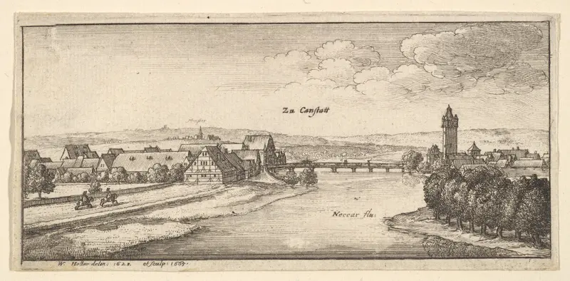 Cannstadt, from "German Views" Wall Art by Wenceslaus Hollar - High-Resolution Digital Print