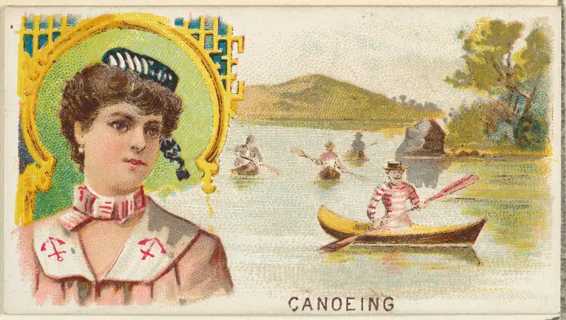 Canoeing, from the Games and Sports series (N165) for Old Judge Cigarettes Wall Art by Goodwin & Company - High-Resolution Digital Print