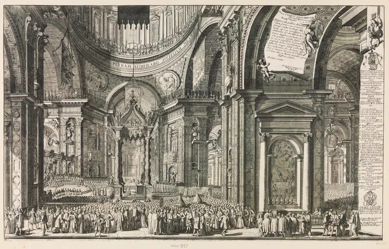 Canonization of Five Cardinals in Saint Peter's Basilica, Rome Wall Art by Giuseppe Tiburtio Vergelli - High-Resolution Digital Print