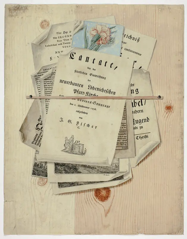 Cantate: Trompe l'Oeil of Posted Prints by Martin Cerulli - High-Resolution Digital Print