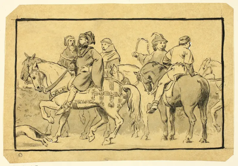 Canterbury Pilgrims Wall Art by Henry Stacy Marks - High-Resolution Digital Print