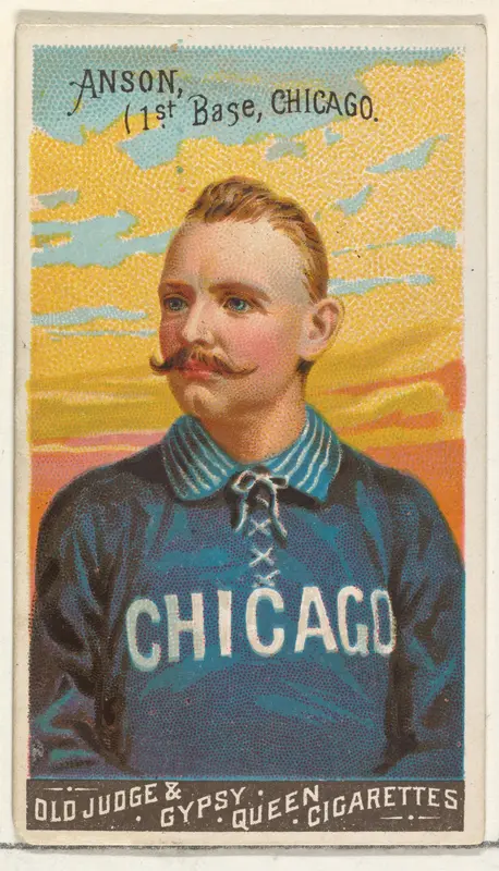 Cap Anson, 1st Base, Chicago, from the Goodwin Champion series for Old Judge and Gypsy Queen Cigarettes Wall Art by Goodwin & Company - High-Resolution Digital Print