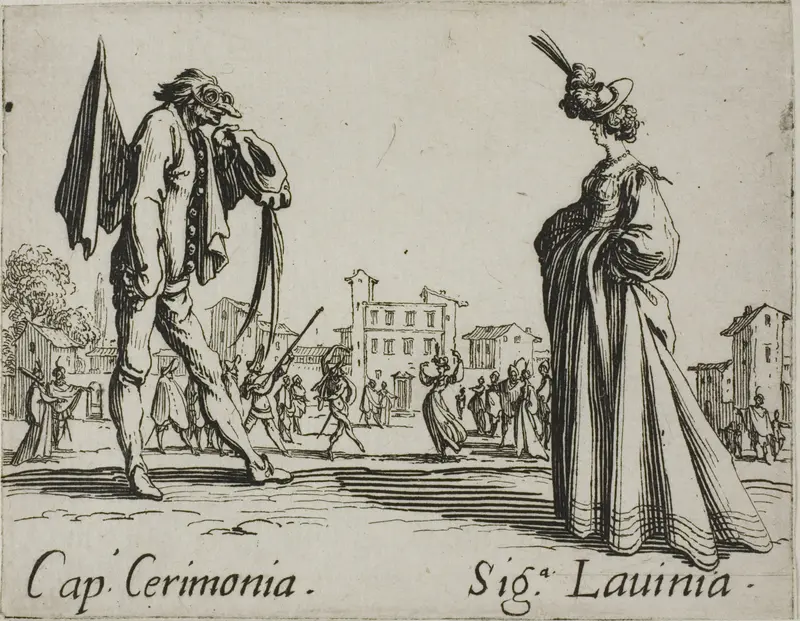 Capitano Cerimonia - Signora Lavinia, plate 3 from Balli di Sfessania