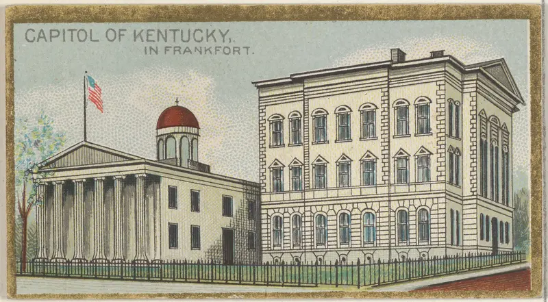 Capitol of Kentucky in Frankfort, from the General Government and State Capitol Buildings series (N14) for Allen & Ginter Cigarettes Brands Wall Art by Allen & Ginter - High-Resolution Digital Print