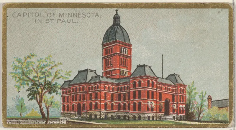 Capitol of Minnesota in St. Paul, from the General Government and State Capitol Buildings series (N14) for Allen & Ginter Cigarettes Brands Wall Art by Allen & Ginter - High-Resolution Digital Print