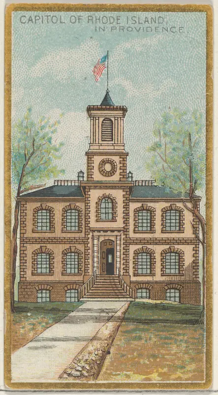 Capitol of Rhode Island in Providence, from the General Government and State Capitol Buildings series (N14) for Allen & Ginter Cigarettes Brands Wall Art by Allen & Ginter - High-Resolution Digital Print