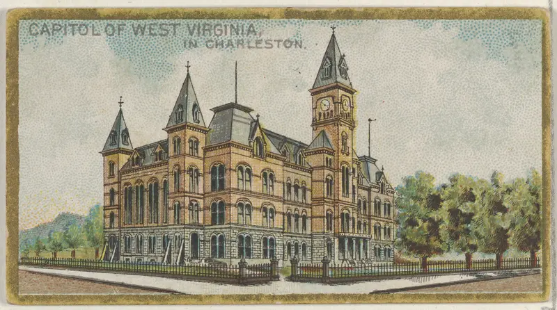 Capitol of West Virginia in Charleston, from the General Government and State Capitol Buildings series (N14) for Allen & Ginter Cigarettes Brands Wall Art by Allen & Ginter - High-Resolution Digital Print