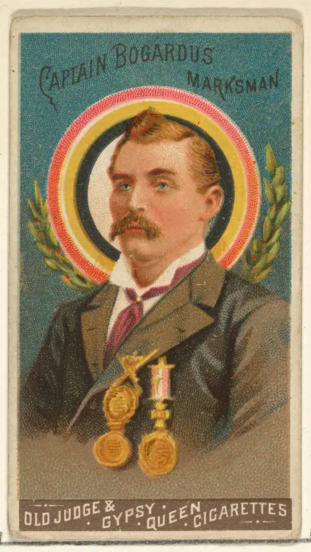 Captain Bogardus, Marksman, from the Goodwin Champion series for Old Judge and Gypsy Queen Cigarettes Wall Art by Goodwin & Company - High-Resolution Digital Print