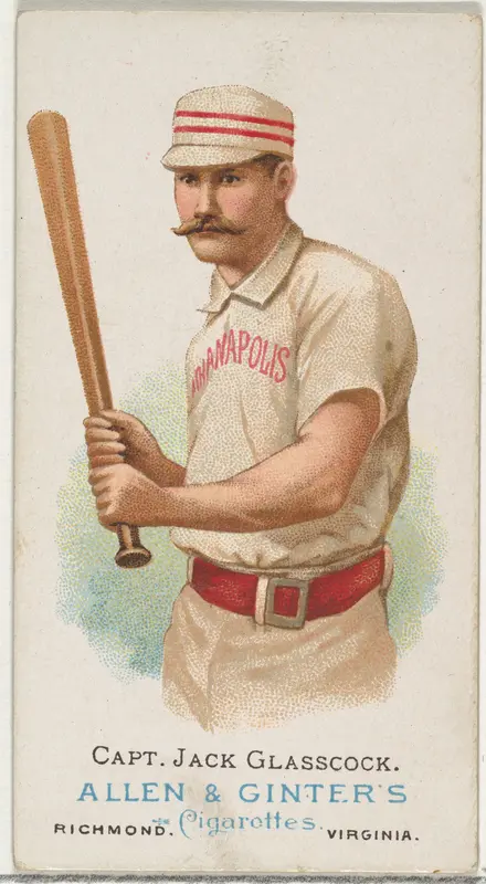 Captain Jack Glasscock, Baseball Player, from World's Champions, Series 1 (N28) for Allen & Ginter Cigarettes Wall Art by Allen & Ginter - High-Resolution Digital Print