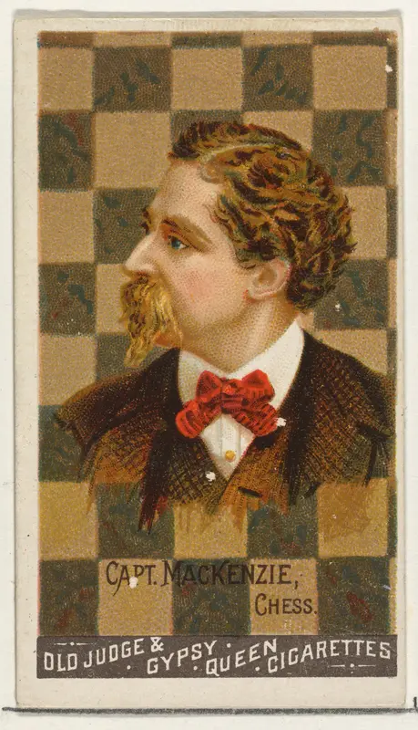 Captain Mackenzie, Chess, from the Goodwin Champion series for Old Judge and Gypsy Queen Cigarettes Wall Art by Goodwin & Company - High-Resolution Digital Print