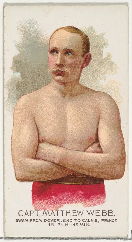 Captain Matthew Webb, Swam from Dover, England to Calais, France, from World's Champions, Series 2 (N29) for Allen & Ginter Cigarettes Wall Art by Allen & Ginter - High-Resolution Digital Print