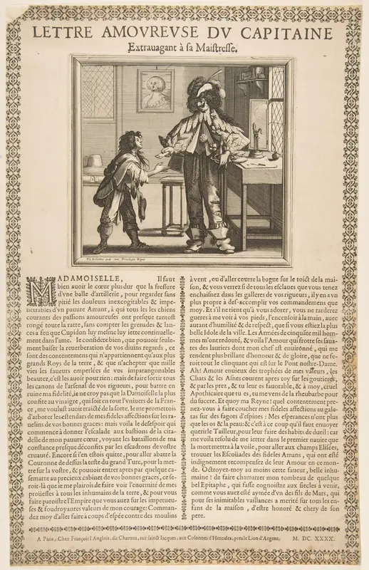 Captain's Love Letter Wall Art by Abraham Bosse - High-Resolution Digital Print
