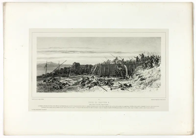 Capture of Bastion no. 9, from Souvenirs d’Italie: Expédition de Rome Wall Art by François Hippolyte Lalaisse - High-Resolution Digital Print