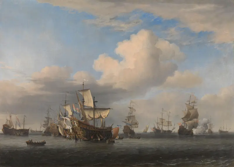 Captured English Ships after the Four Days’ Battle Wall Art by Willem van de Velde (II) - High-Resolution Digital Print