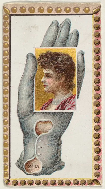Card Number 13, cut-out from banner advertising the Opera Gloves series (G29) for Allen & Ginter Cigarettes Wall Art by Allen & Ginter - High-Resolution Digital Print