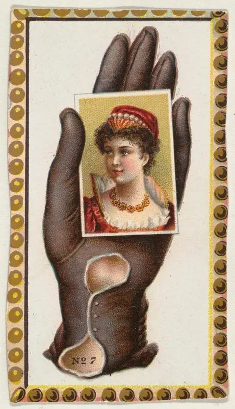 Card Number 7, cut-out from banner advertising the Opera Gloves series (G29) for Allen & Ginter Cigarettes Wall Art by Allen & Ginter - High-Resolution Digital Print