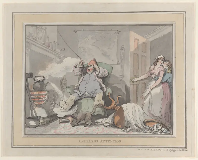 Careless Attention Wall Art by Thomas Rowlandson - High-Resolution Digital Print