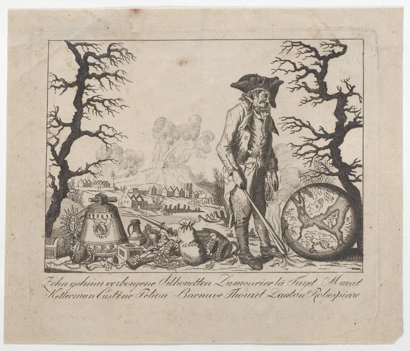 Caricature and hidden silhouette representations of Lafayette and others Wall Art by Anonymous - High-Resolution Digital Print