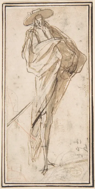 Caricature of a Grandee Wall Art by Anonymous, Italian, Roman-Bolognese, 17th century - High-Resolution Digital Print
