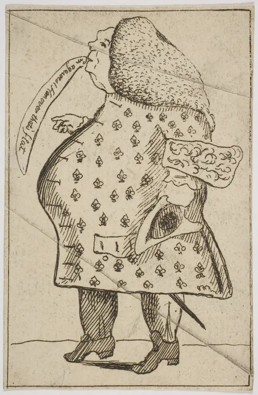 Caricature of a Man declaring: "I'm against Hanover that's flat" Wall Art by George Townshend, 4th Viscount and 1st Marquess Townshend - High-Resolution Digital Print
