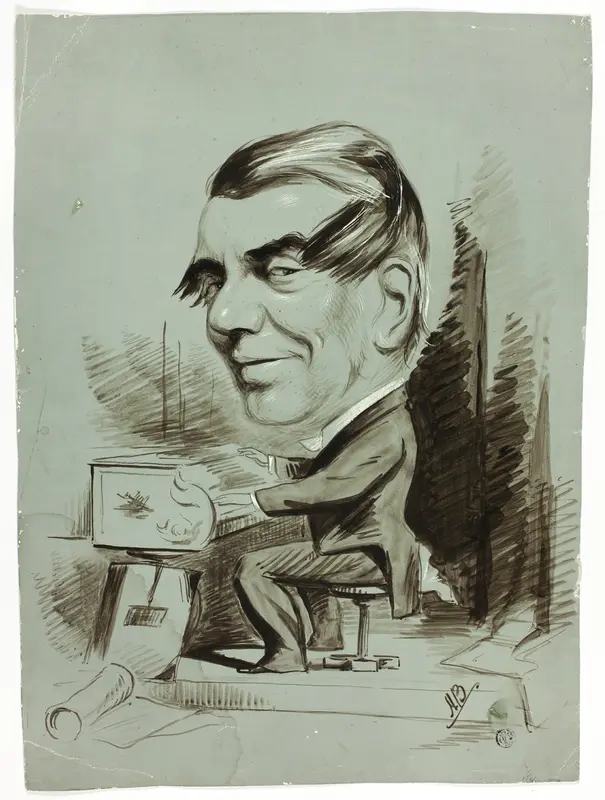 Caricature of Piano Player Wall Art by John Doyle - High-Resolution Digital Print