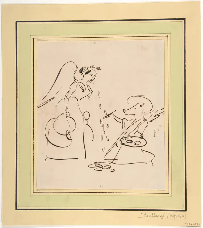 Caricature of the Art of Painting Wall Art by Hippolyte Bellangé - High-Resolution Digital Print