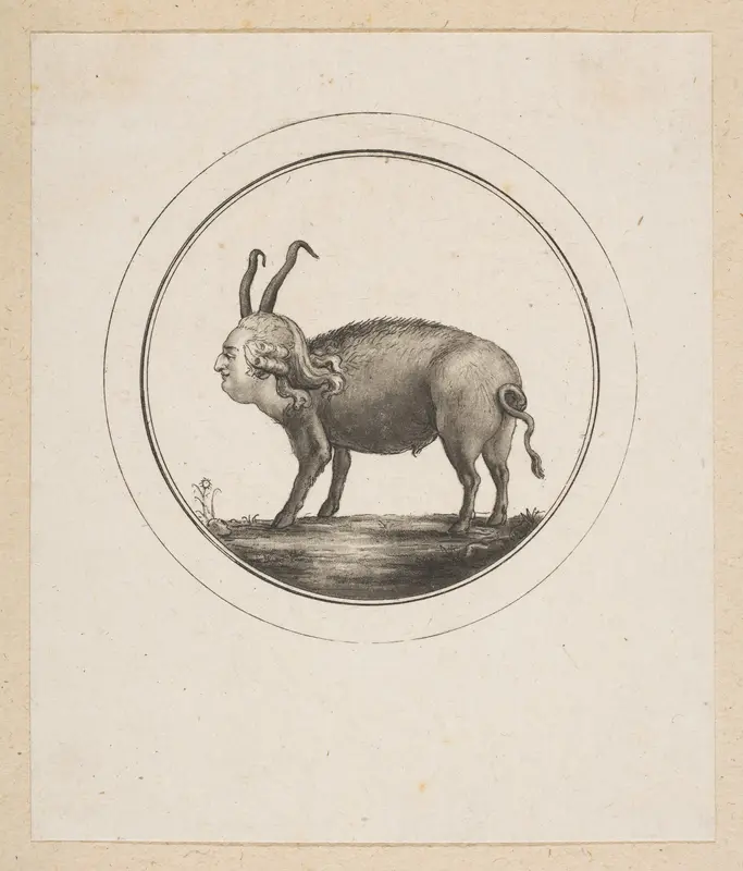 Caricature Showing Louis XVI as a Ram Wall Art by Anonymous, French, 18th century - High-Resolution Digital Print