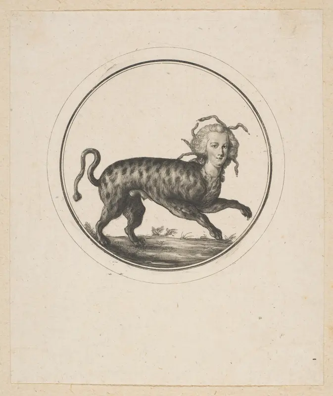 Caricature Showing Marie Antoinette as a Leopard Wall Art by Anonymous, French, 18th century - High-Resolution Digital Print