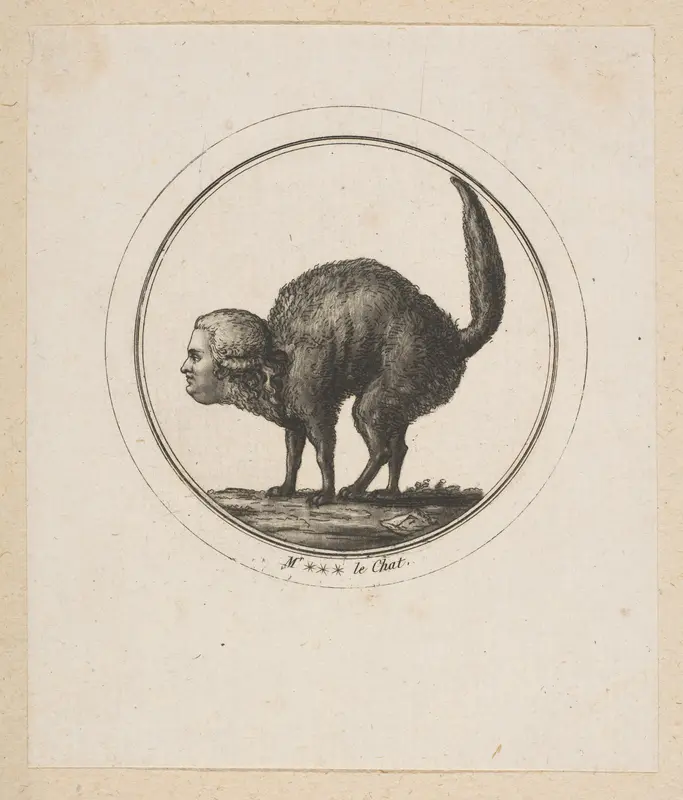 Caricature Showing the Comte de Provence as a Cat Wall Art by Anonymous, French, 18th century - High-Resolution Digital Print