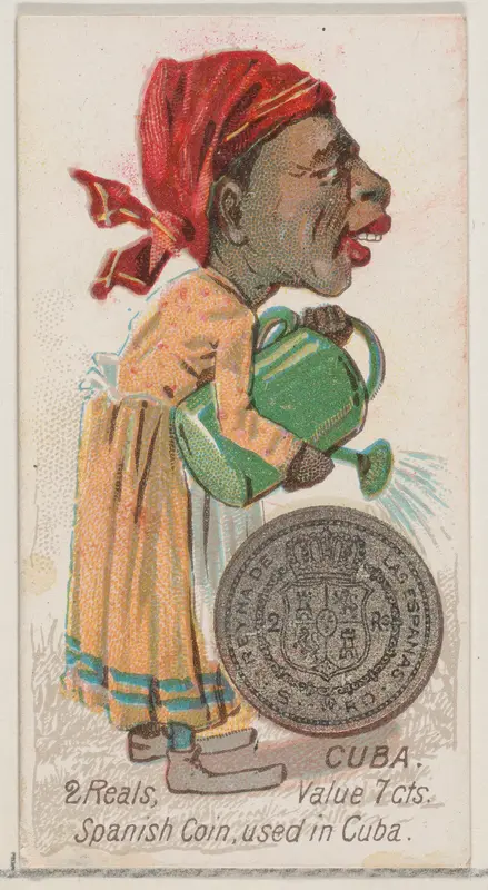 Caricatured Cuban, 2 Reals, from the series Coins of All Nations (N72, variation 1) for Duke brand cigarettes Wall Art by W. Duke, Sons & Co. - High-Resolution Digital Print