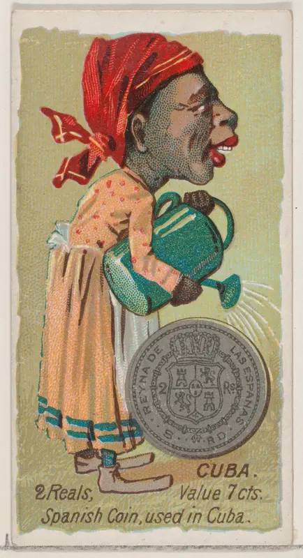 Caricatured Cuban, 2 Reals, from the series Coins of All Nations (N72, variation 2) for Duke brand cigarettes Wall Art by W. Duke, Sons & Co. - High-Resolution Digital Print
