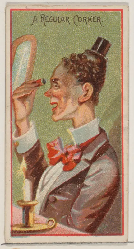 Caricatured figure / A Regular Corker, from the Jokes series (N87) for Duke brand cigarettes Wall Art by W. Duke, Sons & Co. - High-Resolution Digital Print