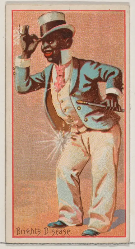 Caricatured figure / Bright's Disease, from the Jokes series (N87) for Duke brand cigarettes Wall Art by W. Duke, Sons & Co. - High-Resolution Digital Print